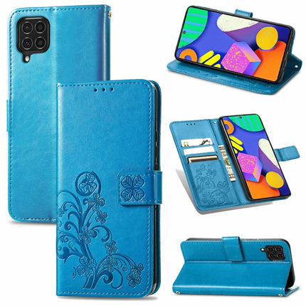 Four-leaf Clasp Embossed Buckle Mobile Phone Protection Leather Case with Lanyard & Card Slot & Wallet & Bracket Function, For Samsung Galaxy A22 5G, For Samsung Galaxy A22 4G, For Samsung Galaxy F62/M62, For Samsung Galaxy S21 FE