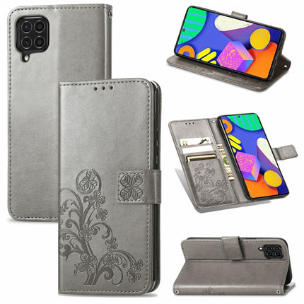 Four-leaf Clasp Embossed Buckle Mobile Phone Protection Leather Case with Lanyard & Card Slot & Wallet & Bracket Function, For Samsung Galaxy A22 5G, For Samsung Galaxy A22 4G, For Samsung Galaxy F62/M62, For Samsung Galaxy S21 FE