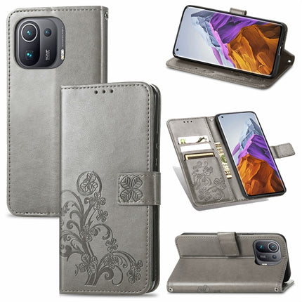Four-leaf Clasp Embossed Buckle Mobile Phone Protection Leather Case with Lanyard & Card Slot & Wallet & Bracket Function, For OPPO Realme 8 5G, For OPPO Realme Q3 5G / Realme Q3i 5G, For OPPO Realme Q3 5G, For Xiaomi Mi 11 Pro, For Xiaomi Mi 11 Ultra ...