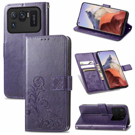 Four-leaf Clasp Embossed Buckle Mobile Phone Protection Leather Case with Lanyard & Card Slot & Wallet & Bracket Function, For OPPO Realme 8 5G, For OPPO Realme Q3 5G / Realme Q3i 5G, For OPPO Realme Q3 5G, For Xiaomi Mi 11 Pro, For Xiaomi Mi 11 Ultra ...