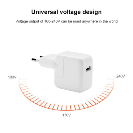 12W USB Port Travel Charger for iPad Series / iPod Series / iPhone Series , EU Plug