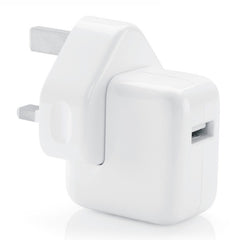 12W USB Charger + USB to 8 Pin Data Cable for iPad / iPhone / iPod Series, UK Plug