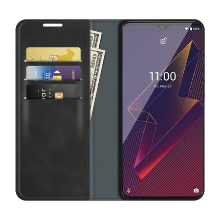For Wiko Power U20 Retro-skin Business Magnetic Suction Leather Case with Holder & Card Slots & Wallet, For Wiko Power U20