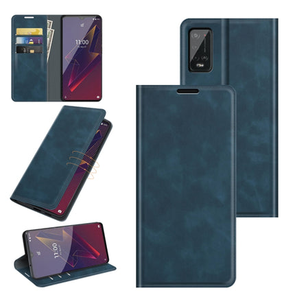 For Wiko Power U20 Retro-skin Business Magnetic Suction Leather Case with Holder & Card Slots & Wallet, For Wiko Power U20