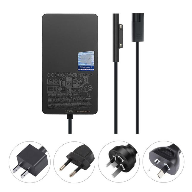 127W 15V 8A  AC Adapter Charger For Microsoft Surface Book 3 1932, UK Plug, UK Plug, EU Plug, US Plug, AU Plug
