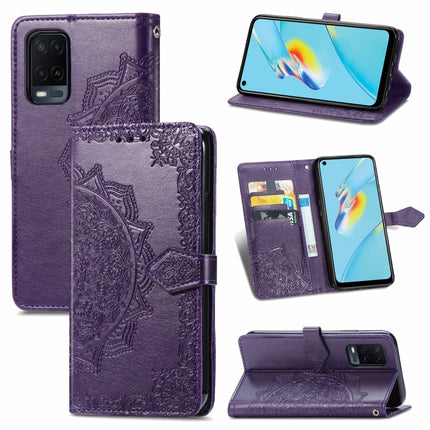 Mandala Embossing Pattern Horizontal Flip Leather Case with Holder & Card Slots & Wallet & Lanyard, For OPPO A54 4G, For OPPO Realme 8 / 8 Pro 4G, For OPPO Realme 8 5G / Realme V13 5G, For vivo V20 SE