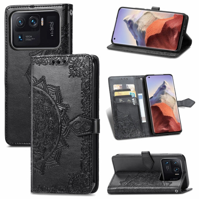 Mandala Embossing Pattern Horizontal Flip Leather Case with Holder & Card Slots & Wallet & Lanyard, For Xiaomi Mi 11 Ultra