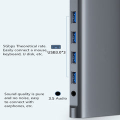 WS-04 12-in-1 Type-C Notebook Multi-function Docking Station, 12 in 1