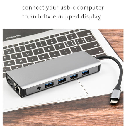 WS-04 12-in-1 Type-C Notebook Multi-function Docking Station, 12 in 1