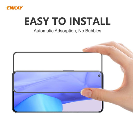 ENKAY Hat-Prince Anti-drop Full Glue Tempered Glass Full Screen Film Anti-fall Protector, For OnePlus 9, For OnePlus 9R