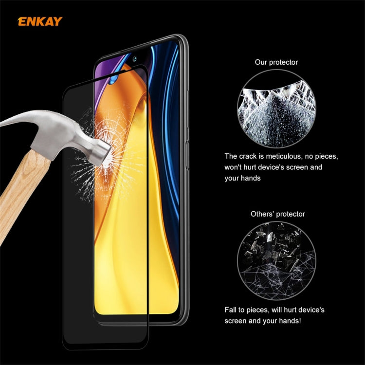 10 PCS ENKAY Hat-Prince Full Glue 0.26mm 9H 2.5D Tempered Glass Full Coverage Film