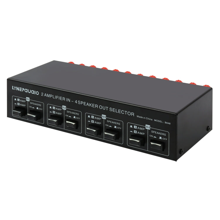 2-in 4-out Power Amplifier Speaker Switcher Splitter Comparator 300W Per Channel Without Loss Of Sound Quality, B048
