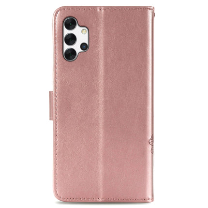 Four-leaf Clasp Embossed Buckle Mobile Phone Protection Leather Case with Lanyard & Card Slot & Wallet & Bracket Function, For Samsung Galaxy A32 4G, For Samsung Galaxy A22 5G, For Samsung Galaxy A22 4G, For OPPO F19