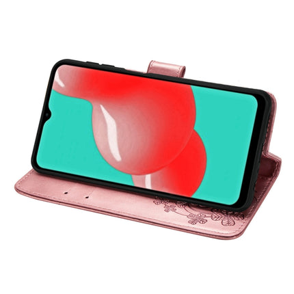 Four-leaf Clasp Embossed Buckle Mobile Phone Protection Leather Case with Lanyard & Card Slot & Wallet & Bracket Function, For Samsung Galaxy A32 4G, For Samsung Galaxy A22 5G, For Samsung Galaxy A22 4G, For OPPO F19