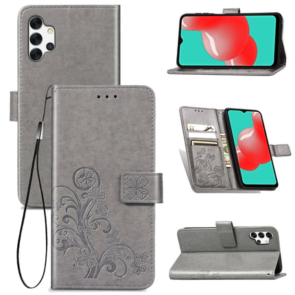 Four-leaf Clasp Embossed Buckle Mobile Phone Protection Leather Case with Lanyard & Card Slot & Wallet & Bracket Function, For Samsung Galaxy A32 4G, For Samsung Galaxy A22 5G, For Samsung Galaxy A22 4G, For OPPO F19