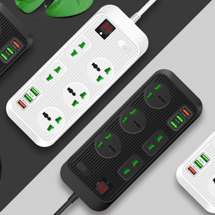 T17 3000W High-power 24-hour Smart Timing Socket QC3.0 USB Fast Charging Power Strip Socket , Cable Length: 2m, US Plug