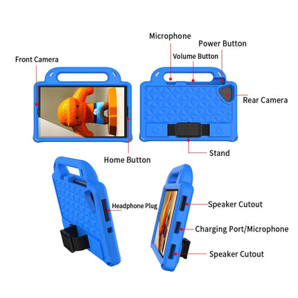 Diamond Series EVA Portable Flat Anti Falling Sleeve Protective Shell With Bracket / Strap, For Huawei MediaPad M5 Lite 8.4 inch, For Huawei MediaPad T3 Lite 8.0 inch