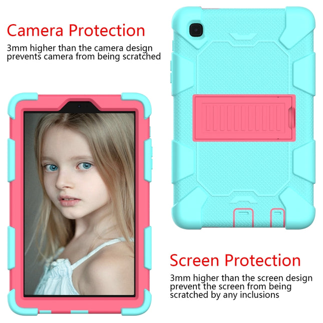 For Samsung Galaxy Tab A7 Lite T220 / T225 Two-Color Robot Shockproof Silicone + PC Protective Case with Holder, For Samsung Galaxy Tab A7 Lite T220