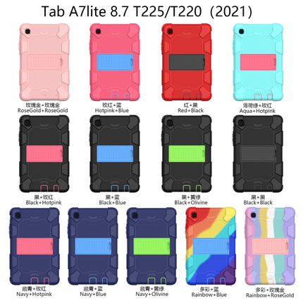 For Samsung Galaxy Tab A7 Lite T220 / T225 Two-Color Robot Shockproof Silicone + PC Protective Case with Holder, For Samsung Galaxy Tab A7 Lite T220