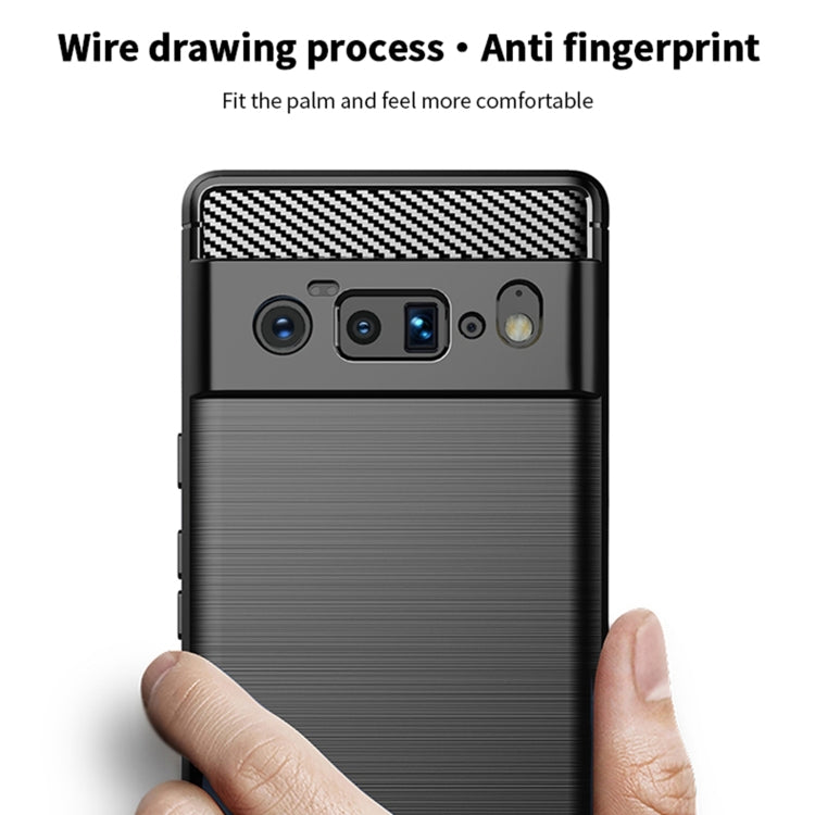 MOFI Gentleness Series Brushed Texture Carbon Fiber Soft TPU Case, For Google Pixel 6 Pro