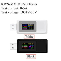 Keweisi KWS-MX19 USB Tester DC 4V-30V 0-5A Current Voltage Detector, KWS-MX19