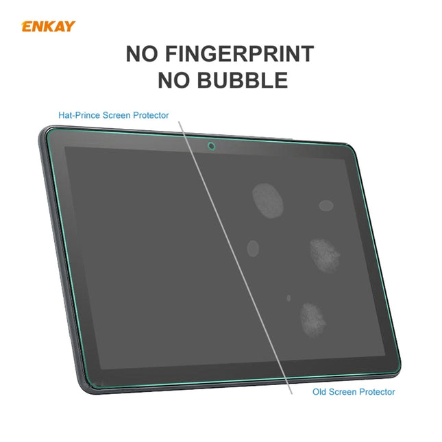 For Amazon Fire HD 10 / HD 10 Plus 2021 ENKAY Hat-Prince 0.33mm 9H Surface Hardness 2.5D Explosion-proof Tempered Glass Protector Film, 1 PCS, 2 PCS