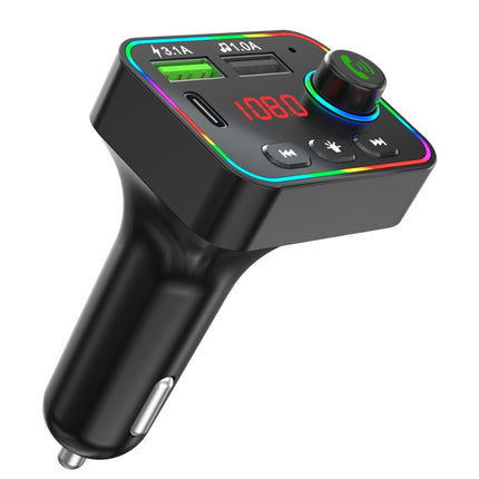 F4 Car MP3 Player FM Transmitter Colorful Backlight USB Charger Dual USB Car Accessories, F4