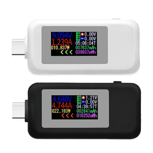 KWS-1902C Color Type C USB Tester Current Voltage Monitor Power Meter Mobile Battery Bank Charger Detector, KWS-1902C