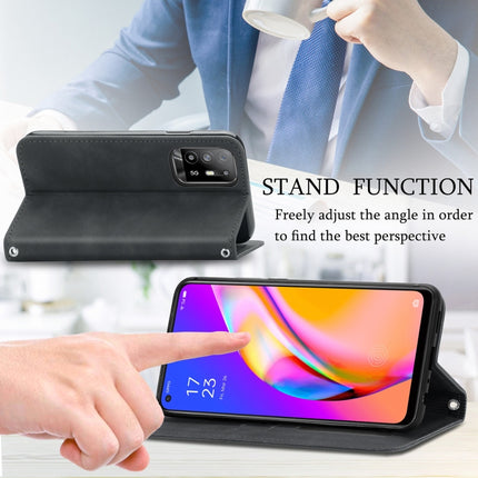 Retro Skin Feel Business Magnetic Horizontal Flip Leather Case With Holder & Card Slots & Wallet & Photo Frame, For OPPO A94 5G, For OPPO A54 5G, For OPPO Reno 5 5G, For OPPO Reno 5 5G X3 Lite, For OPPO Realme C21