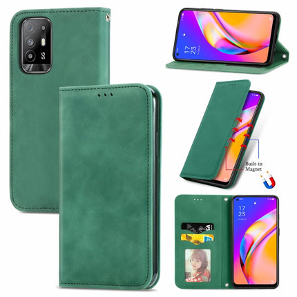 Retro Skin Feel Business Magnetic Horizontal Flip Leather Case With Holder & Card Slots & Wallet & Photo Frame, For OPPO A94 5G, For OPPO A54 5G, For OPPO Reno 5 5G, For OPPO Reno 5 5G X3 Lite, For OPPO Realme C21