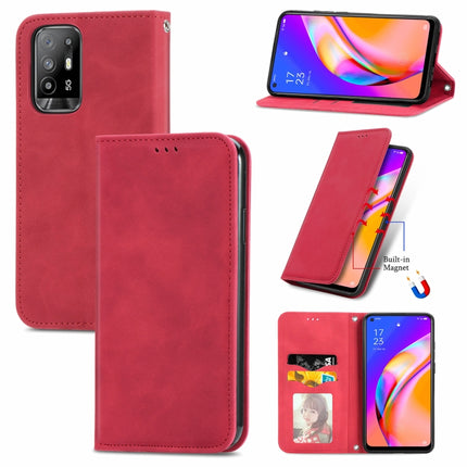 Retro Skin Feel Business Magnetic Horizontal Flip Leather Case With Holder & Card Slots & Wallet & Photo Frame, For OPPO A94 5G, For OPPO A54 5G, For OPPO Reno 5 5G, For OPPO Reno 5 5G X3 Lite, For OPPO Realme C21