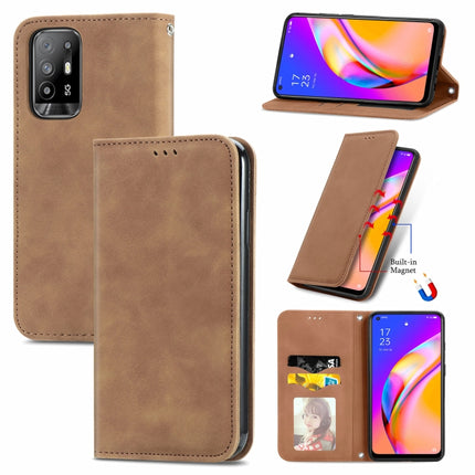 Retro Skin Feel Business Magnetic Horizontal Flip Leather Case With Holder & Card Slots & Wallet & Photo Frame, For OPPO A94 5G, For OPPO A54 5G, For OPPO Reno 5 5G, For OPPO Reno 5 5G X3 Lite, For OPPO Realme C21