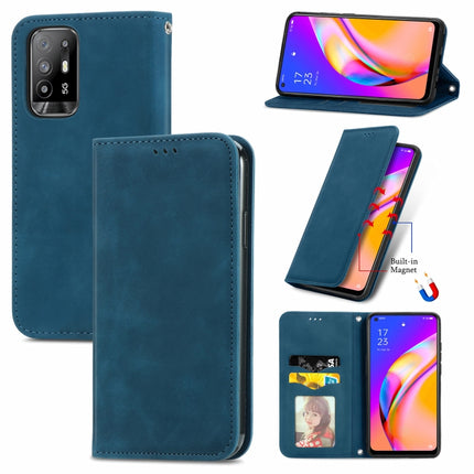 Retro Skin Feel Business Magnetic Horizontal Flip Leather Case With Holder & Card Slots & Wallet & Photo Frame, For OPPO A94 5G, For OPPO A54 5G, For OPPO Reno 5 5G, For OPPO Reno 5 5G X3 Lite, For OPPO Realme C21