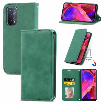 Retro Skin Feel Business Magnetic Horizontal Flip Leather Case With Holder & Card Slots & Wallet & Photo Frame, For OPPO A94 5G, For OPPO A54 5G, For OPPO Reno 5 5G, For OPPO Reno 5 5G X3 Lite, For OPPO Realme C21
