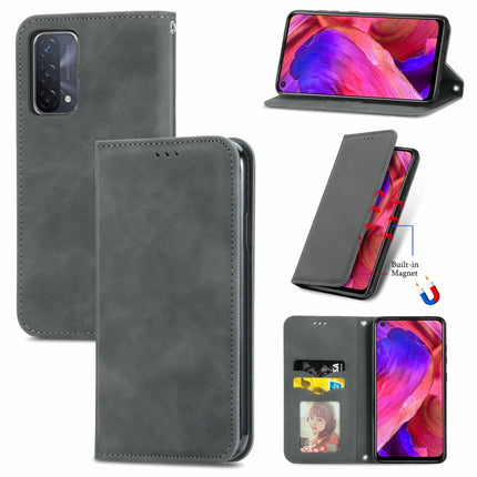 Retro Skin Feel Business Magnetic Horizontal Flip Leather Case With Holder & Card Slots & Wallet & Photo Frame, For OPPO A94 5G, For OPPO A54 5G, For OPPO Reno 5 5G, For OPPO Reno 5 5G X3 Lite, For OPPO Realme C21