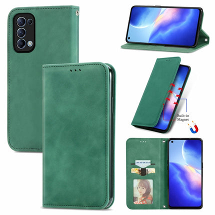 Retro Skin Feel Business Magnetic Horizontal Flip Leather Case With Holder & Card Slots & Wallet & Photo Frame, For OPPO A94 5G, For OPPO A54 5G, For OPPO Reno 5 5G, For OPPO Reno 5 5G X3 Lite, For OPPO Realme C21