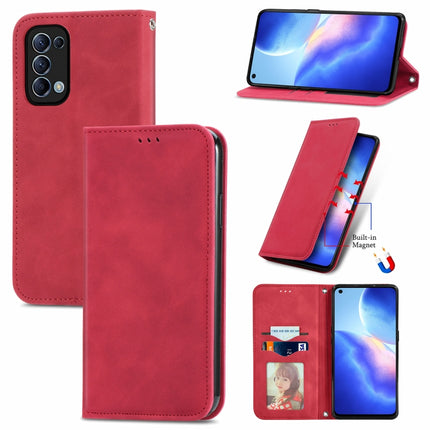 Retro Skin Feel Business Magnetic Horizontal Flip Leather Case With Holder & Card Slots & Wallet & Photo Frame, For OPPO A94 5G, For OPPO A54 5G, For OPPO Reno 5 5G, For OPPO Reno 5 5G X3 Lite, For OPPO Realme C21