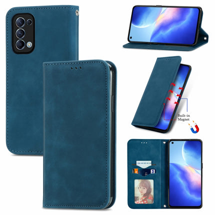 Retro Skin Feel Business Magnetic Horizontal Flip Leather Case With Holder & Card Slots & Wallet & Photo Frame, For OPPO A94 5G, For OPPO A54 5G, For OPPO Reno 5 5G, For OPPO Reno 5 5G X3 Lite, For OPPO Realme C21