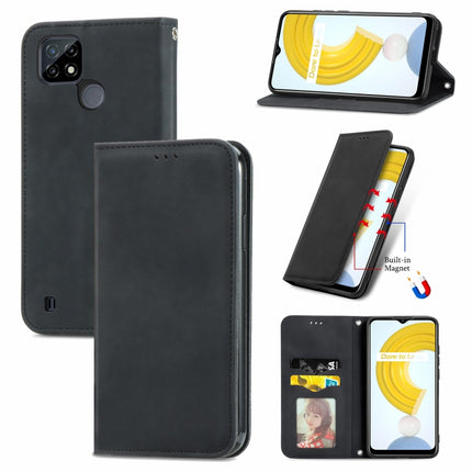 Retro Skin Feel Business Magnetic Horizontal Flip Leather Case With Holder & Card Slots & Wallet & Photo Frame, For OPPO A94 5G, For OPPO A54 5G, For OPPO Reno 5 5G, For OPPO Reno 5 5G X3 Lite, For OPPO Realme C21