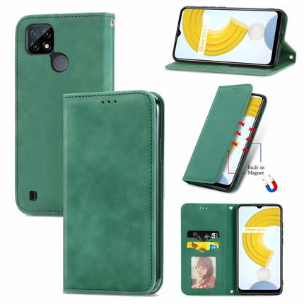 Retro Skin Feel Business Magnetic Horizontal Flip Leather Case With Holder & Card Slots & Wallet & Photo Frame, For OPPO A94 5G, For OPPO A54 5G, For OPPO Reno 5 5G, For OPPO Reno 5 5G X3 Lite, For OPPO Realme C21
