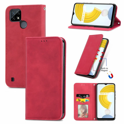 Retro Skin Feel Business Magnetic Horizontal Flip Leather Case With Holder & Card Slots & Wallet & Photo Frame, For OPPO A94 5G, For OPPO A54 5G, For OPPO Reno 5 5G, For OPPO Reno 5 5G X3 Lite, For OPPO Realme C21