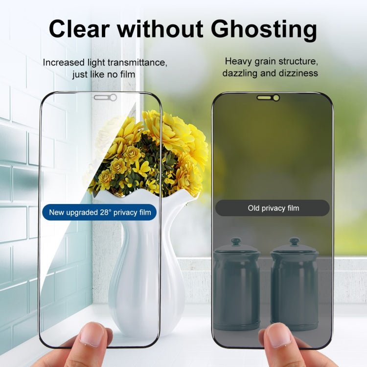 2 PCS ENKAY Hat-Prince Full Coverage 28 Degree Privacy Screen Protector Anti-spy Tempered Glass Film, For iPhone 12 / 12 Pro, For iPhone 12 mini, For iPhone 12 Pro Max, For iPhone 11 Pro / XS / X, For iPhone 11 / XR, For iPhone 11 Pro Max