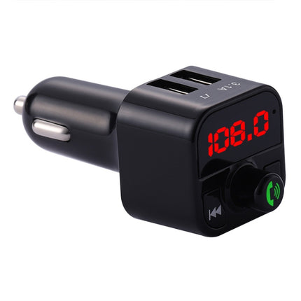 X5 Handsfree Car Kit FM Transmitter Wireless Audio Receiver Auto MP3 Player Dual USB Fast Charger, X5