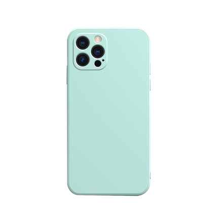 Solid Color Cube Straight Edge Liquid Silicone Lining Flannel Case, For iPhone 13 mini, For iPhone 13 Pro