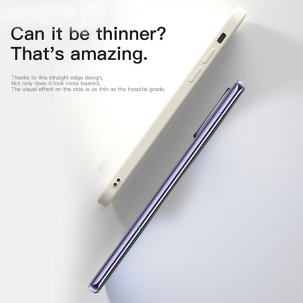 Solid Color Cube Straight Edge Liquid Silicone Lining Flannel Case, For iPhone 13 Pro Max, For iPhone 13