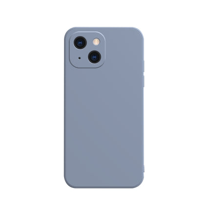 Solid Color Cube Straight Edge Liquid Silicone Lining Flannel Case, For iPhone 13 mini, For iPhone 13 Pro