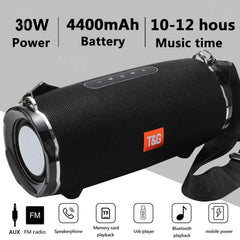 T&G TG187 Portable Waterproof Wireless Bass Surround Bluetooth Speaker with Shoulder Strap, Support FM / TF  Card