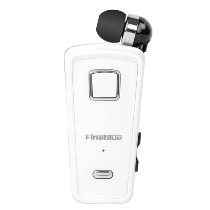 F980 CSR4.1 Retractable Cable Caller Vibration Reminder Anti-theft Bluetooth Headset, White