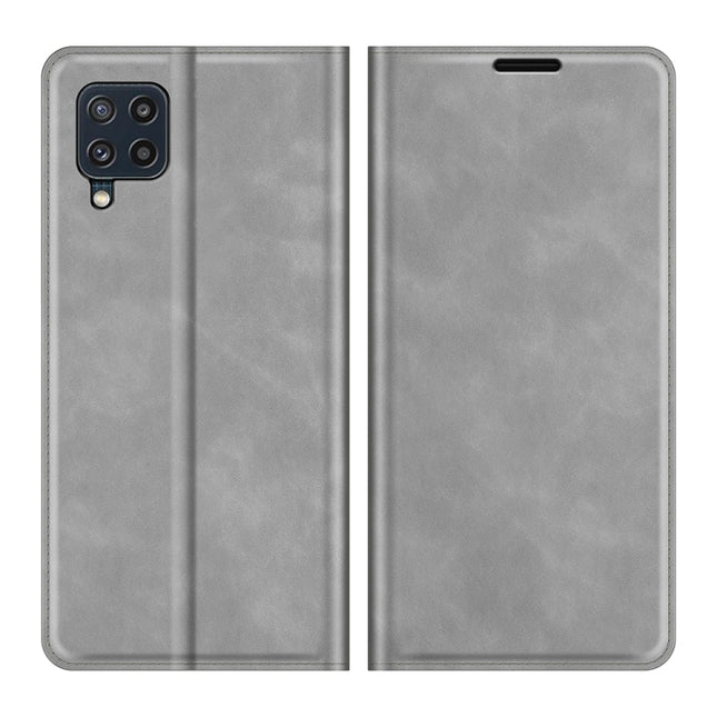 For Samsung Galaxy M32 Retro-skin Business Magnetic Suction Leather Case with Holder & Card Slots & Wallet, For Galaxy M32