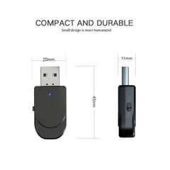 KN330 2 in 1 USB Bluetooth 5.0 Adapter Wireless Receiver Transmitter for Computer TV Car